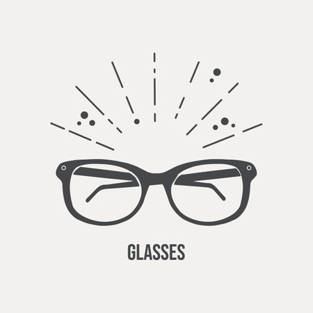 Sketch glasses drawn on a light background vectorのイラスト素材