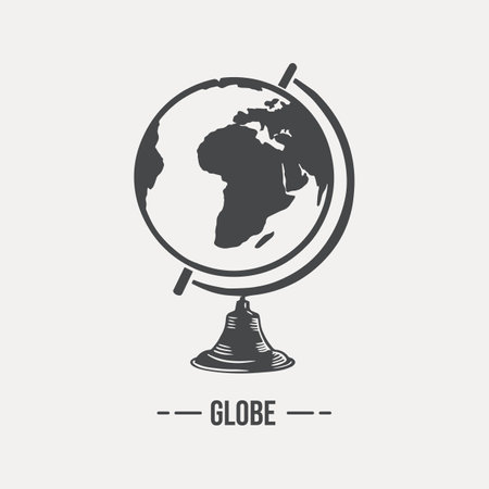 Sketch globe drawn on a light background vectorのイラスト素材