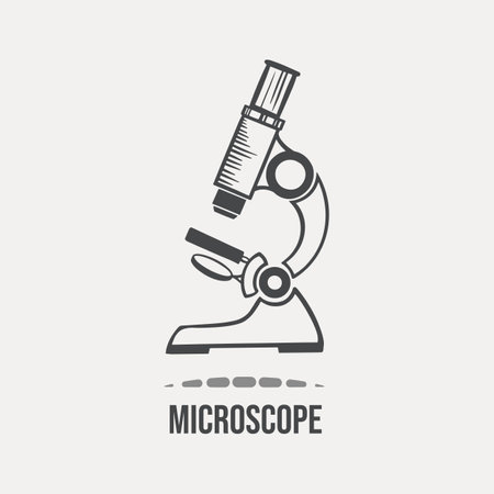 Sketch microscope drawn on a light background vectorのイラスト素材
