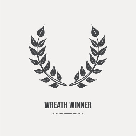 Sketch wreath of the winner drawn on a light background vectorのイラスト素材