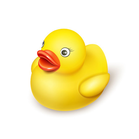 Yellow duckling for bathingのイラスト素材