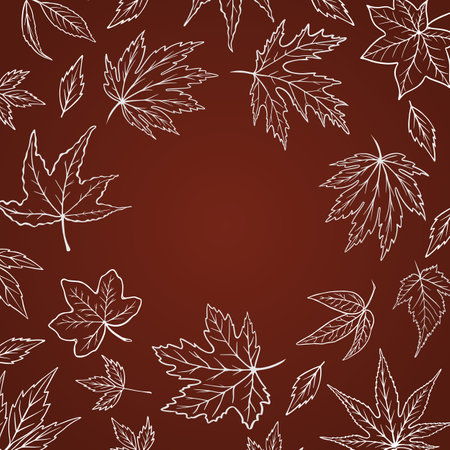 Maple leaves in a circle vector eps10のイラスト素材