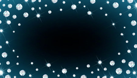 Frame with diamonds copy space in the centerのイラスト素材