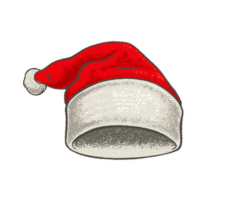 Santa Sketch hat icon color vector eps10のイラスト素材