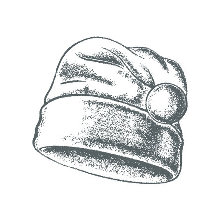 Santa Claus hat sketch set vector eps10のイラスト素材