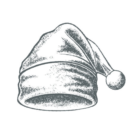 Santa Claus hat sketch set vector eps10のイラスト素材