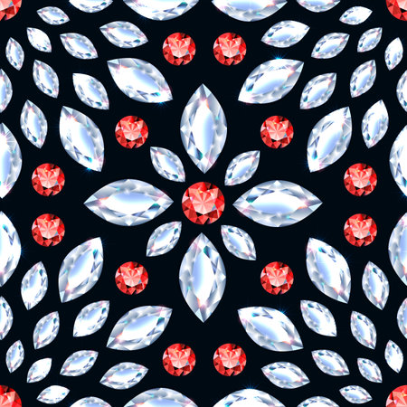 Diamond seamless pattern realistic luxury vector eps10のイラスト素材