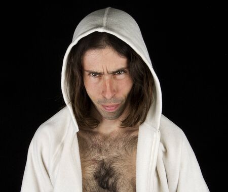 man and the hoodの写真素材