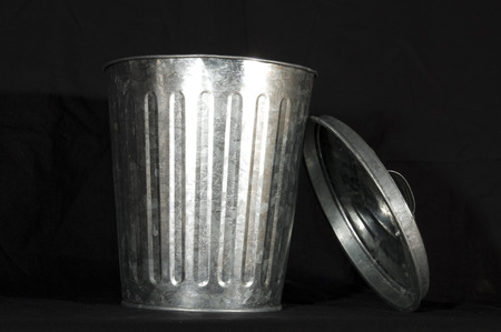 silver trash canの写真素材