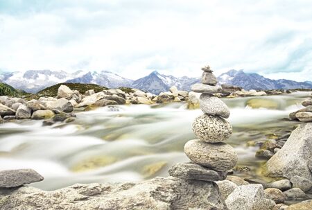 italy landscape of alpsの写真素材