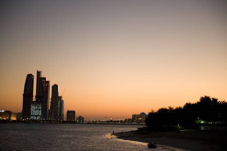 View of Abu Dhabi Skyline United Arab Emiratesの写真素材