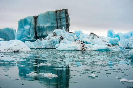 Jokulsarlon, glacer lagoon, Icelandの写真素材