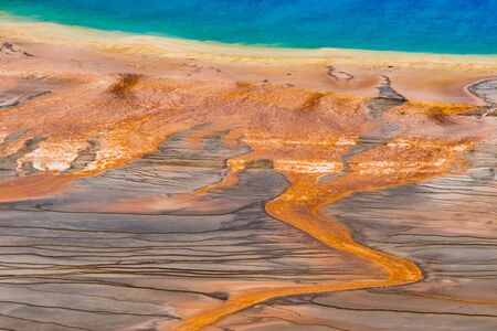 Grand Prismatic Spring, Yellowstone National Park, Wyomingの写真素材