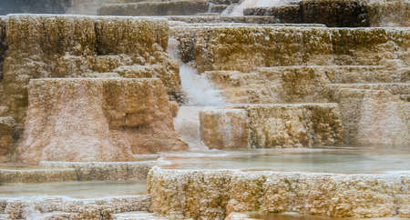 Mammoth hot spring, Yellowstone National Parkの写真素材