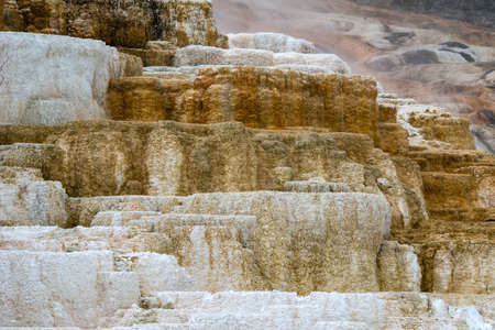 Mammoth hot spring, Yellowstone National Parkの写真素材