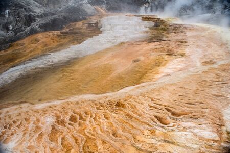 Mammoth Hot Springsの写真素材