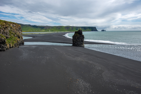 Dyrholaey Beach and Cliffs, Icelandの写真素材