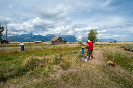 Grand Teton National Park, Wyomingの写真素材