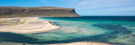 Patrekfjordur, Westfjords, Icelandの写真素材