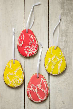 Easter gingerbread in the shape of an egg.