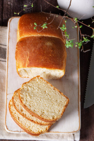 Homemade fresh yeast bread.