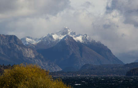 View of the city of Bariloche in Argentinaの写真素材