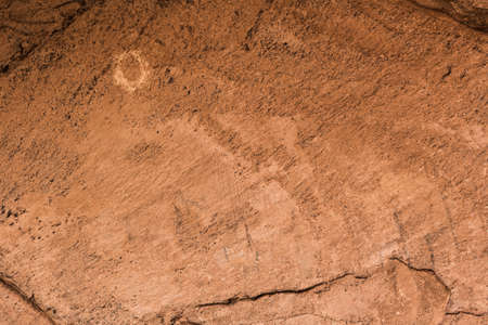 Rock Paintings in Inca Cave near to Humahuaca in Jujuy Province, north of Argentinaの写真素材