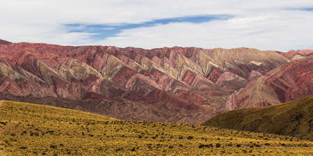 Hornocal, Mountain of fourteen colors, Quebrada de Humahuaca, Northern Argentinaの写真素材
