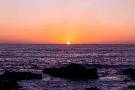Sunset in Papudo - Chileの写真素材