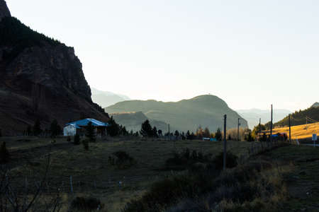 Farm - Country views in Coyaique in Aysの写真素材