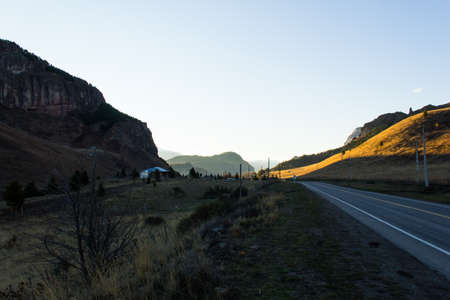 Farm - Country views in Coyaique in Aysの写真素材