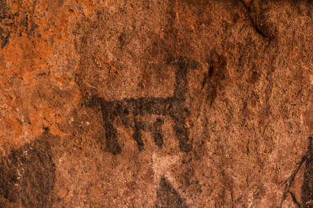 Rock Paintings in Inca Cave clsoe to Humahuaca in Jujuy Province, north of Argentina