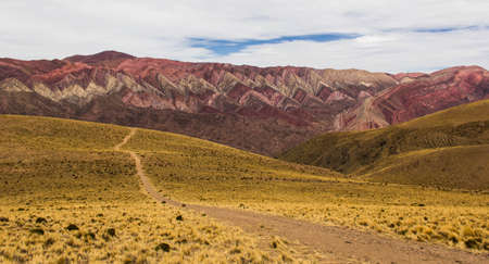 Hornocal, Mountain of fourteen colors, Quebrada de Humahuaca, Northern Argentinaの写真素材
