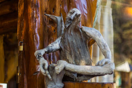 Gnome wood doll in Colonia Suiza close to Barilocheの写真素材