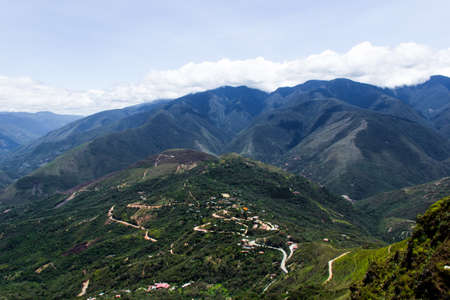 View of the City Coroico in Boliviaの写真素材