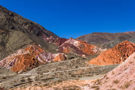 Cerro de los siete colores - Purmamarca in Jujuy Province - Argentinaの写真素材