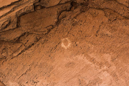 Rock Paintings in Inca Cave clsoe to Humahuaca in Jujuy Province, north of Argentinaの写真素材