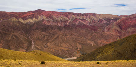 Hornocal, Mountain of fourteen colors, Quebrada de Humahuaca, Northern Argentinaの写真素材