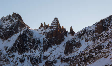 Frey Hike Mountain Refuge - with snow, in Bariloche - Argentina, Patagoniaの写真素材