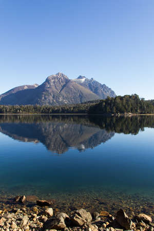 Beautiful lake in the Circuito Chico in Bariloche - Argentinaの写真素材