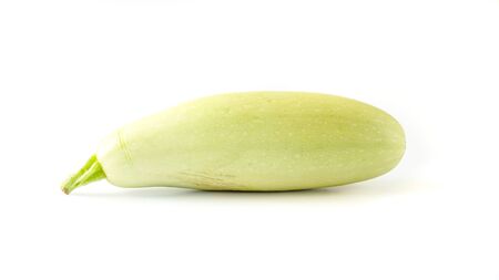 Fresh zucchini isolated on white background.の写真素材