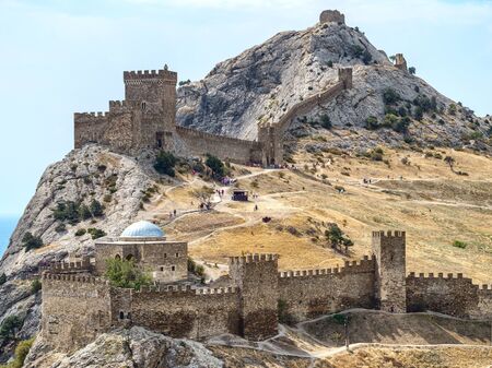 Old Genoese fortress in Sudakの写真素材