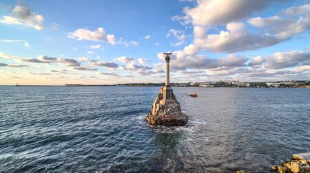 Monument to sunken ships in Sevastopol,Russia.の写真素材