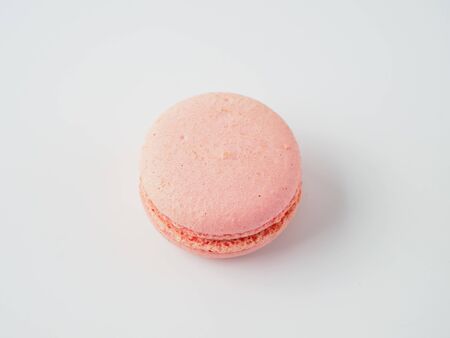 French macaron isolated on white background. Macaroon ready to eat. Copyspace for text.の写真素材