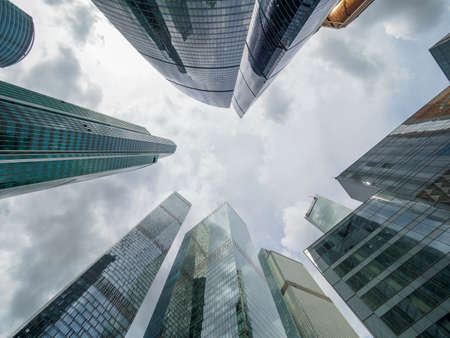 Skyscrapers of city district in Moscow.の写真素材