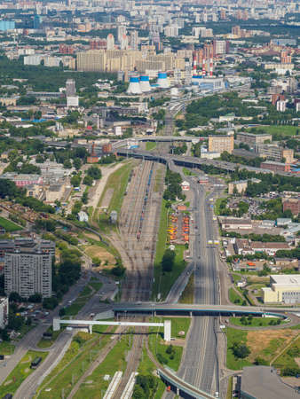Aerial view of Moscow from skyscraper.の写真素材