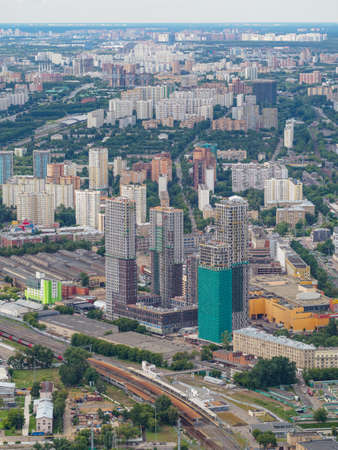 Aerial view of Moscow from skyscraper.の写真素材