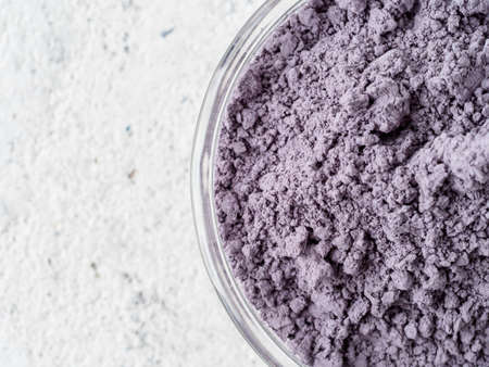 Blue butterfly powder in the plate.の写真素材