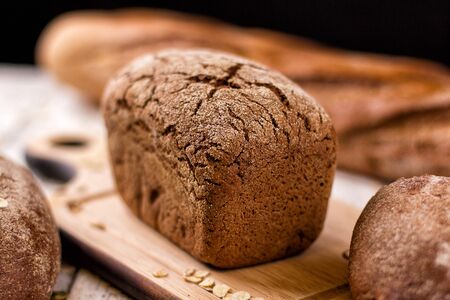 Fresh rye breadの写真素材