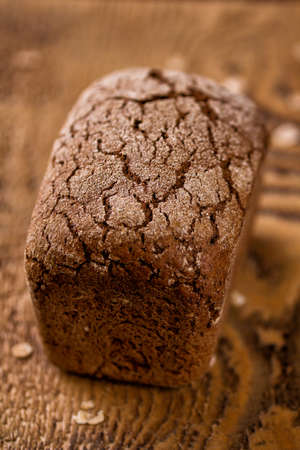 Still life - Fresh rye bread. Homemade traditional bread.の写真素材